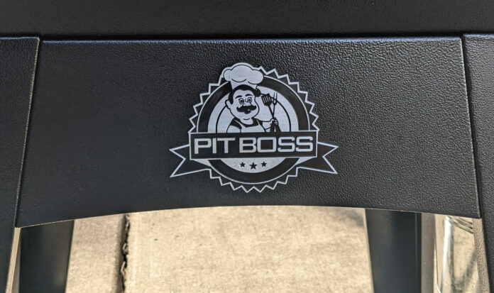 Pit Boss Smoker Logo on Grill
