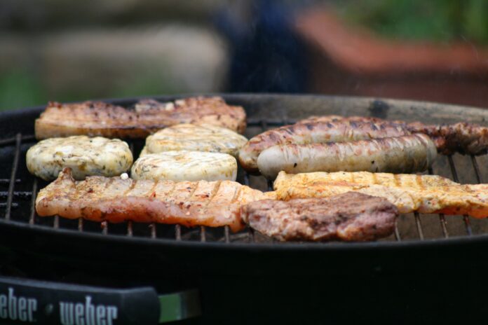 Food on a Weber Charcoal Grill
