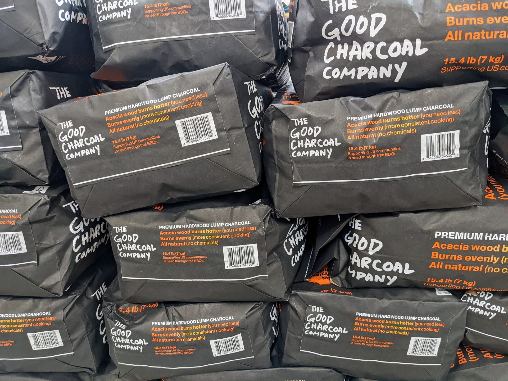 Bags of The Good Charcoal Company Charcoal
