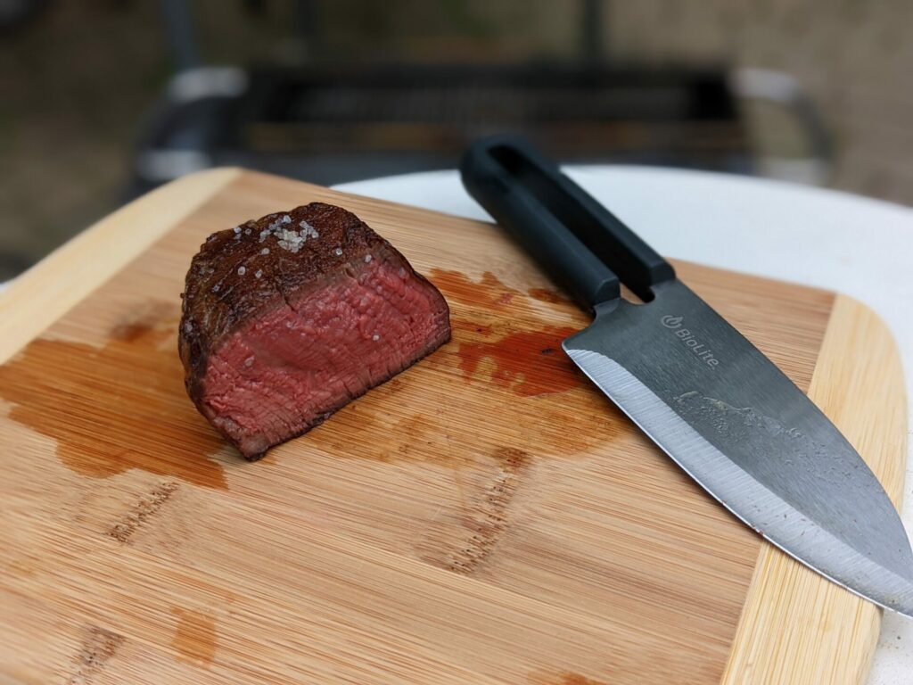 BioLite FirePit+ Finished Reverse Seared Filet