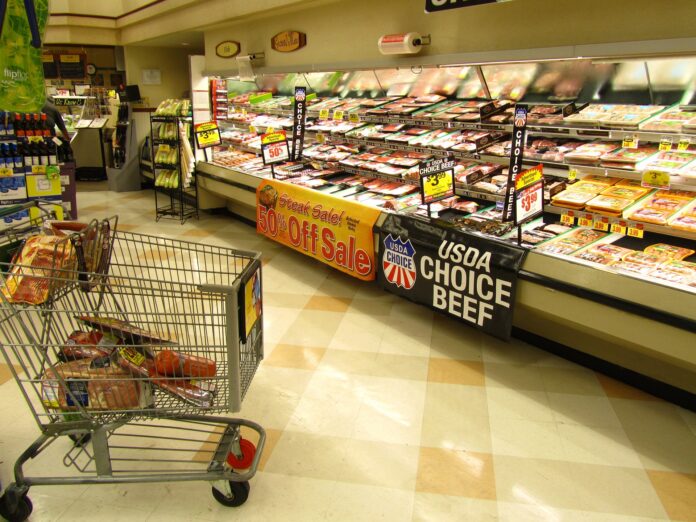 Grocery Store Meat Section