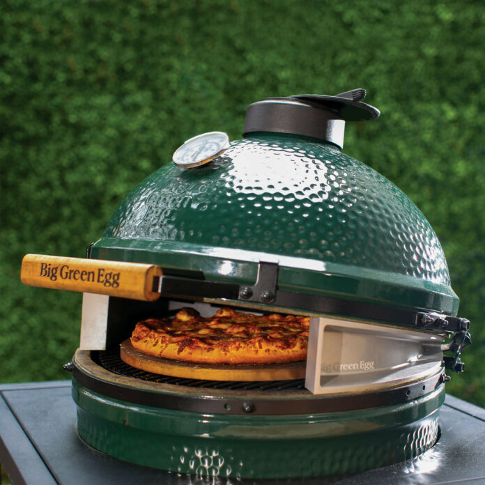 Big Green Egg Pizza Oven Wedge in an Egg