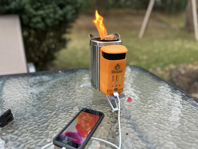 BioLite CampStove 2+ Charging an iPhone