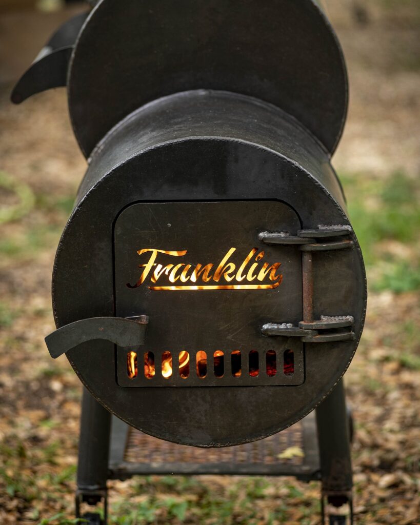 Franklin Barbecue Pit Firebox Fire