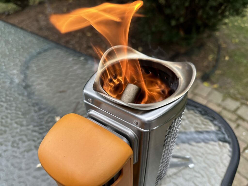 Raging Fire in a BioLite CampStove 2+