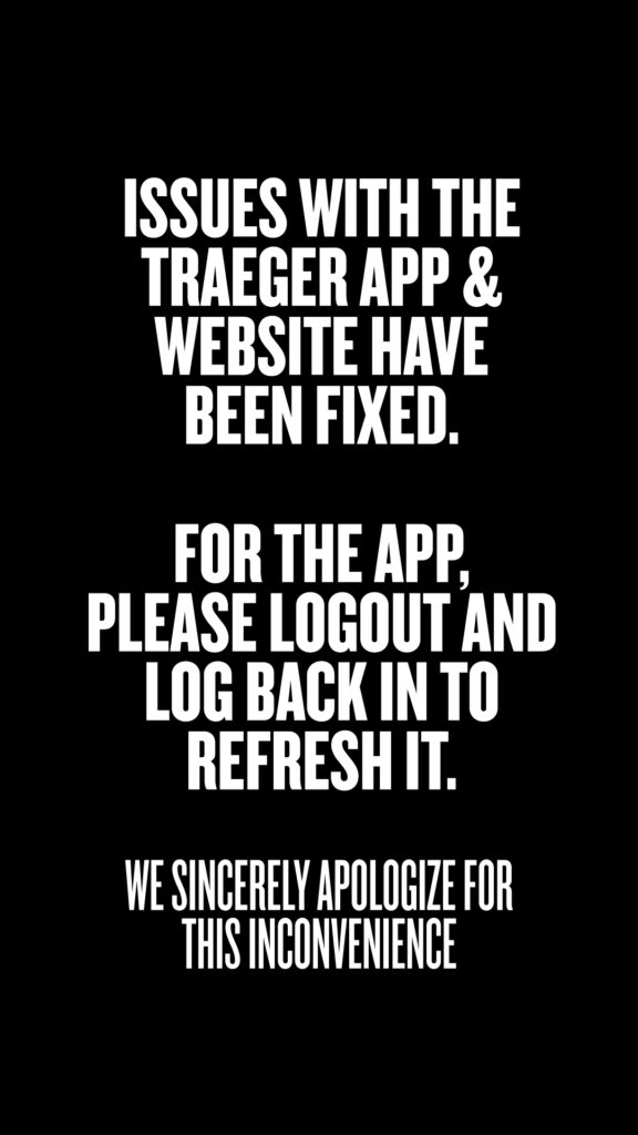 Traeger App Issues Social Media Post