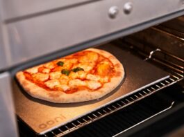 Pizza on Ooni Pizza Steel 13 in the Oven