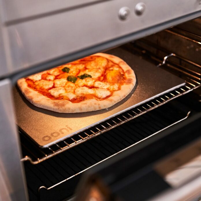 Pizza on Ooni Pizza Steel 13 in the Oven