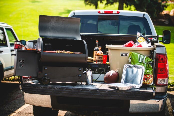 Traeger Tailgater Grill in a Truck Bed