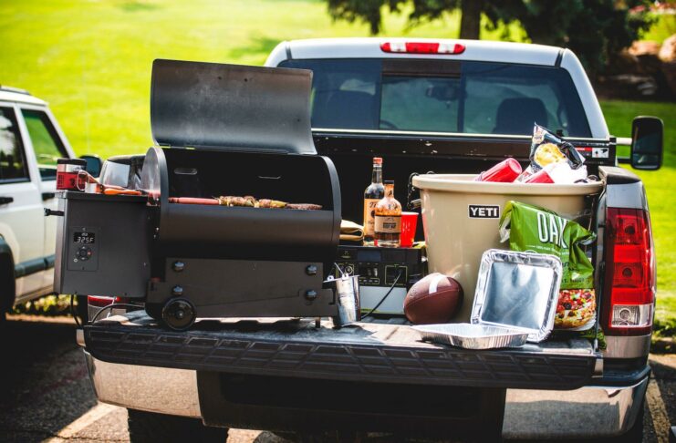 Traeger Tailgater Grill in a Truck Bed
