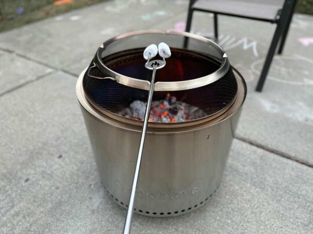 Roasting Marshmallows on a Solo Stove Fire Pit