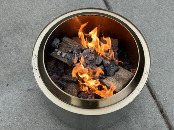 Starting a Solo Stove Bonfire Fire Pit with Charcoal