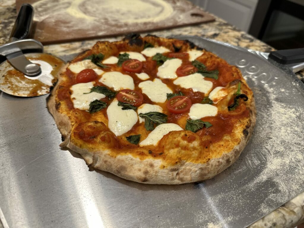 Margherita Pizza Cooked in an Ooni