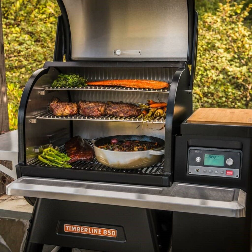 Traeger Timberline Gen 1 Pellet Grill Open Lid