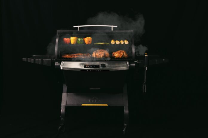 HALO Prime Pellet Grill Loaded with Food