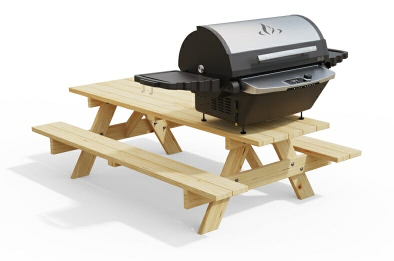 HALO Prime Pellet Grill on a Bench