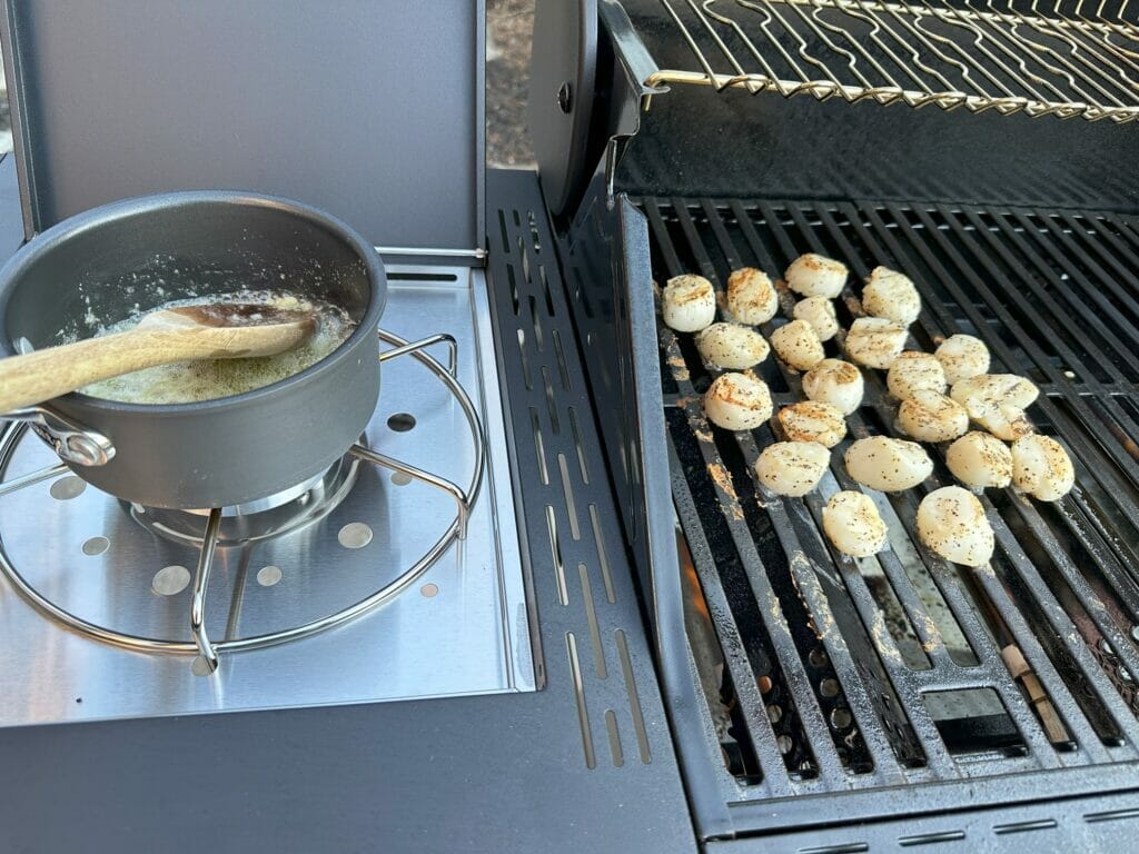 Monument Grills Denali 425 Scallops and Garlic Butter