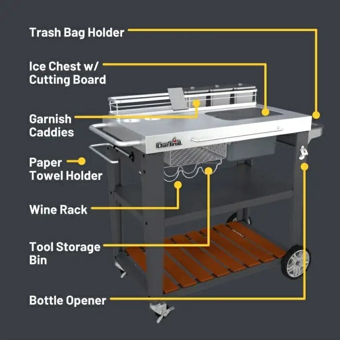 Char-Broil Entertainer Deluxe Cart Features