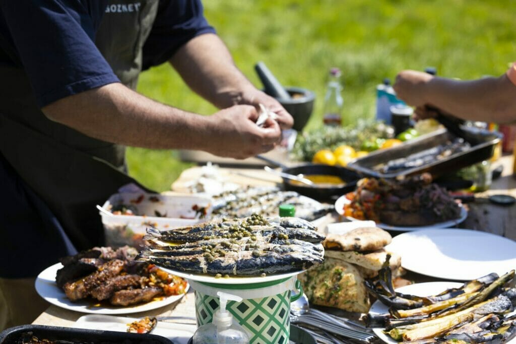 Food at the Gozney Jurassic Coast Pop-Up Restaurant