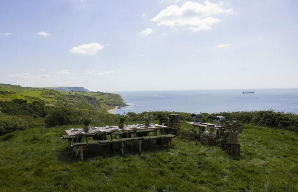 Gozney's Remote Jurassic Coast Pop-Up Restaurant Setting