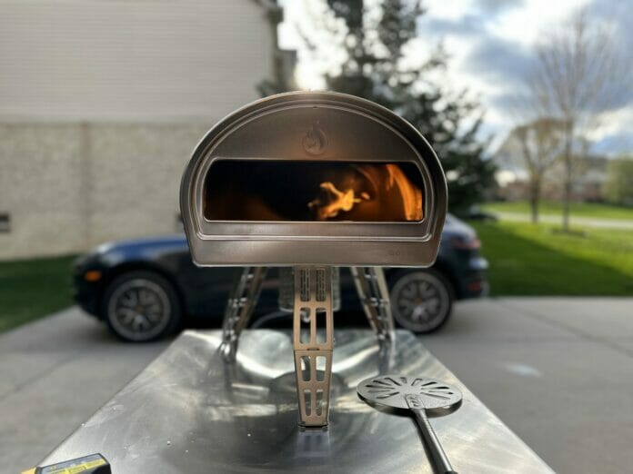 Gozney Roccbox Pizza Oven Warming Up