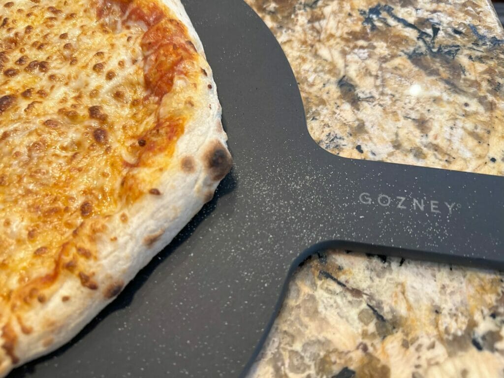 Pizza Cooked in a Gozney Roccbox on a Server