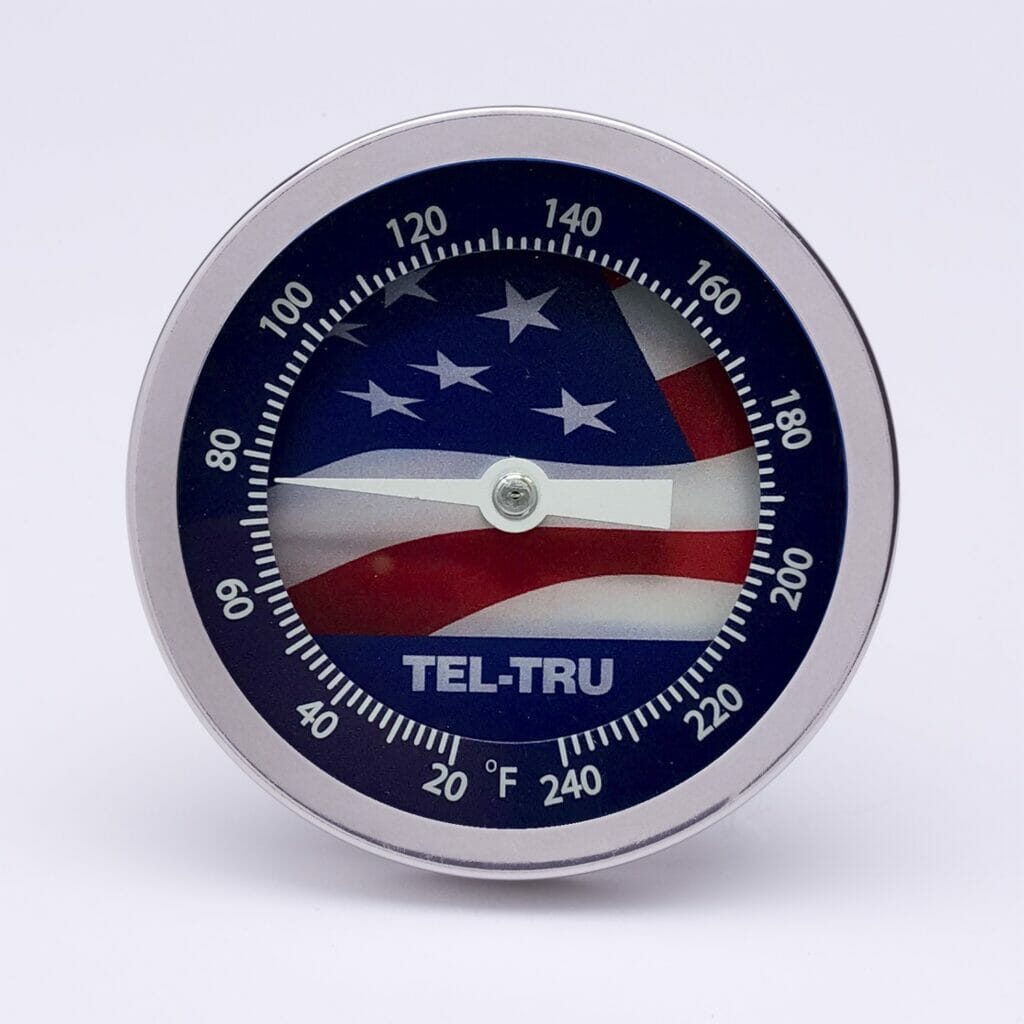 Tel-Tru Custom Dial Thermometer - Red White and Blue