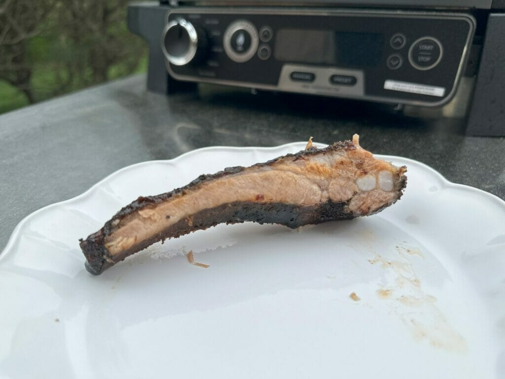 Cooked Rib on a Ninja Woodfire Grill