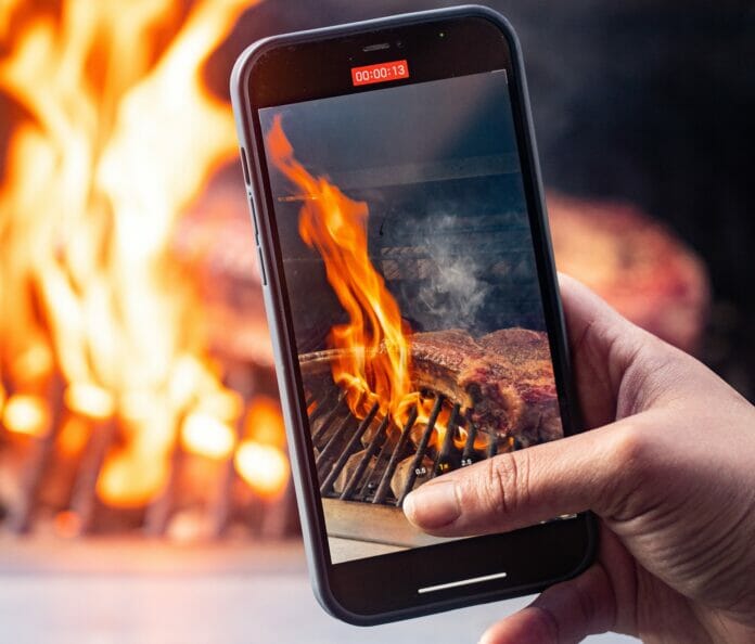 Grilling a Steak for Social Media