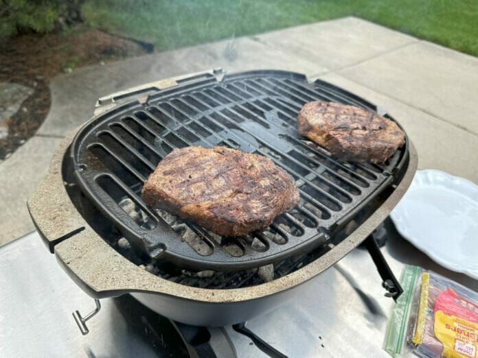 Ribeye Steaks on a PKGO Grill