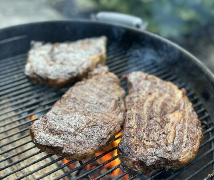 Ribeye Steaks on a Weber Kettle