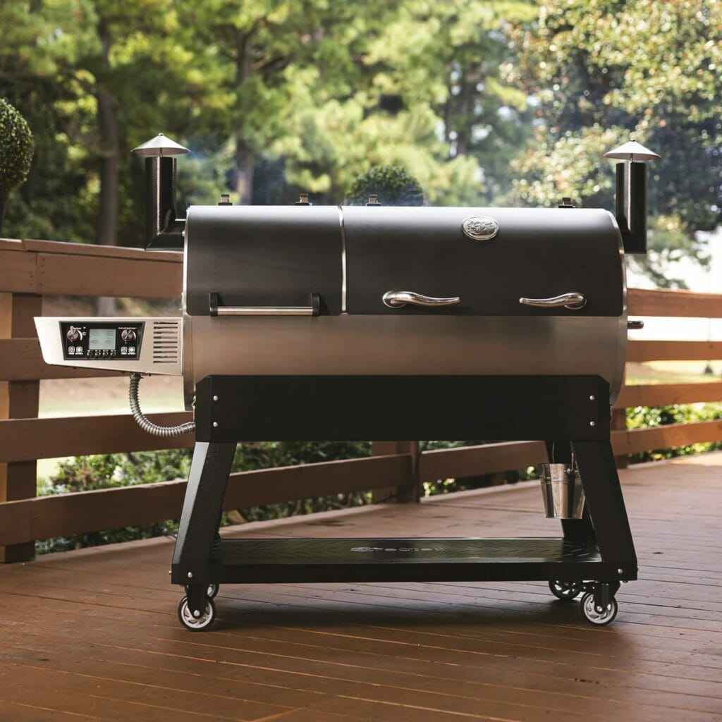 recteq DualFire 1200 Pellet Grill on a Deck