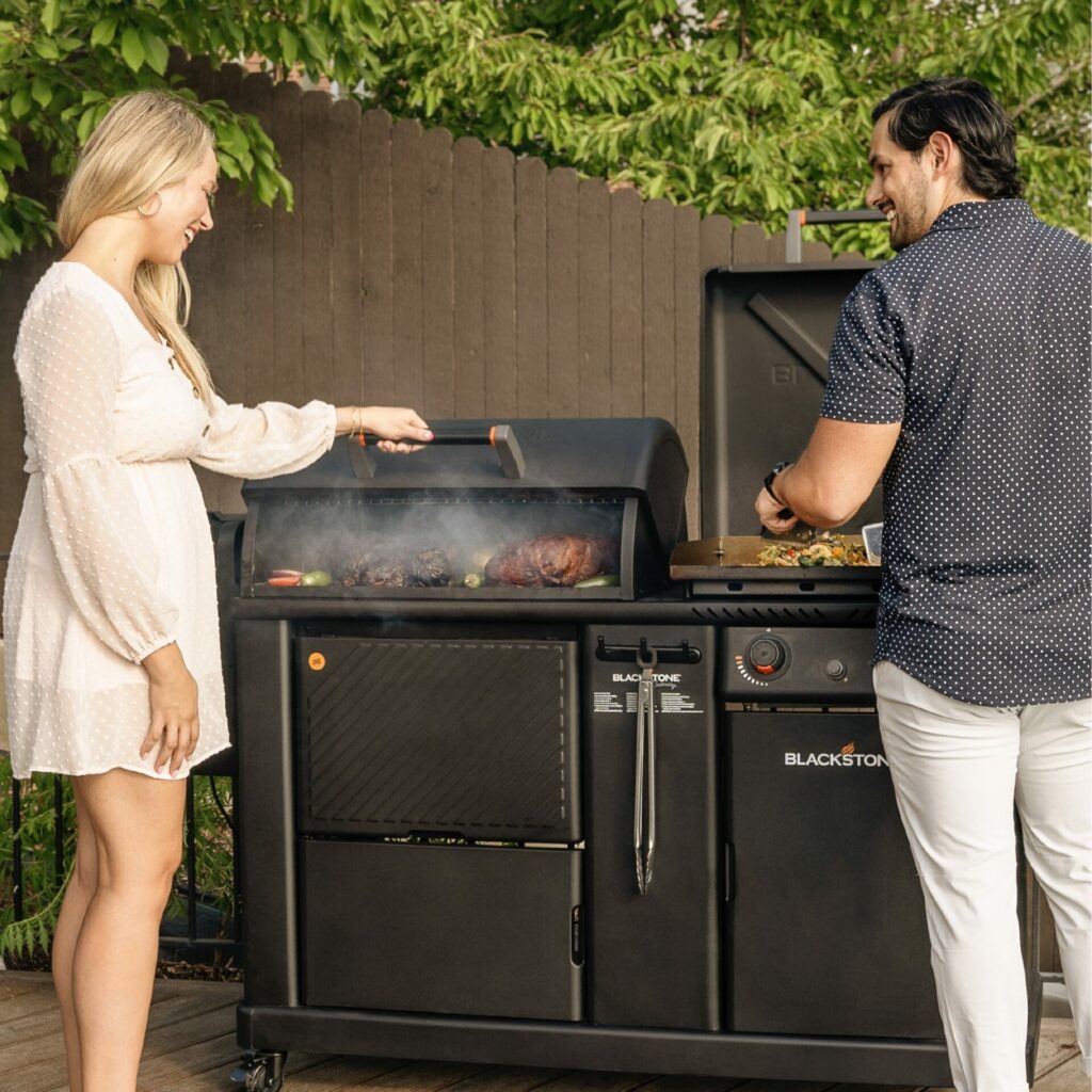 Blackstone Griddle and Pellet Grill Combo Cooking