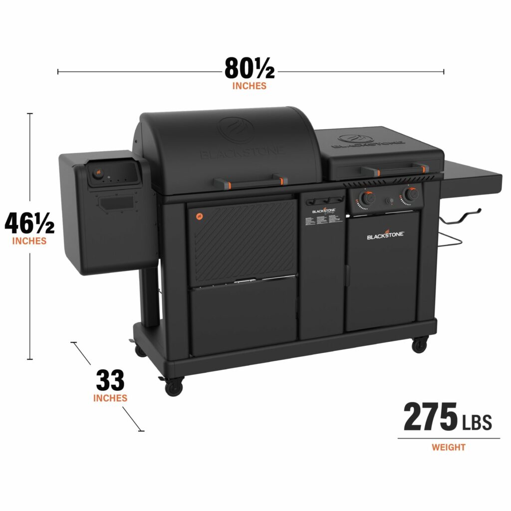 Blackstone Griddle and Pellet Grill Combo Dimensions