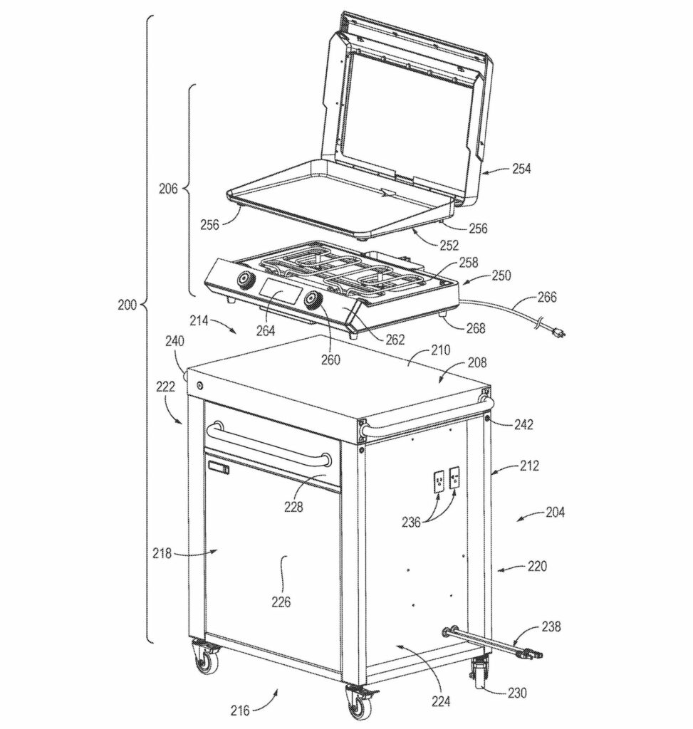 Blackstone Portable Power Station Cart with Electric Griddle on Top