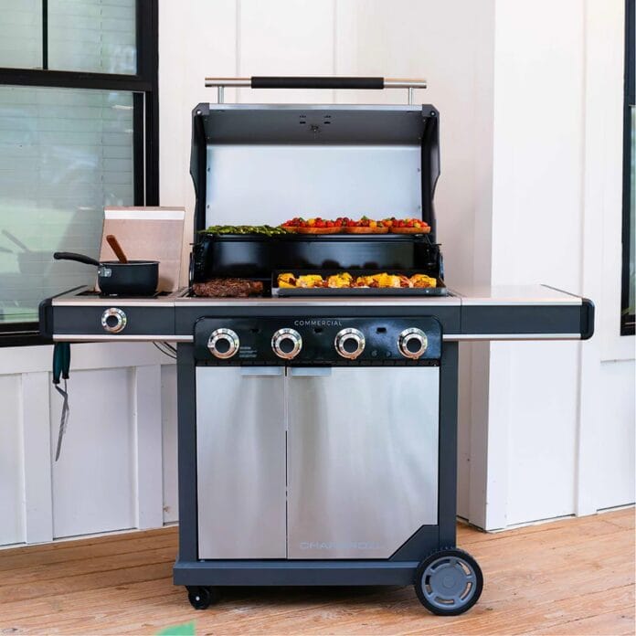 Charbroil Commercial Series Grill Loaded with Food