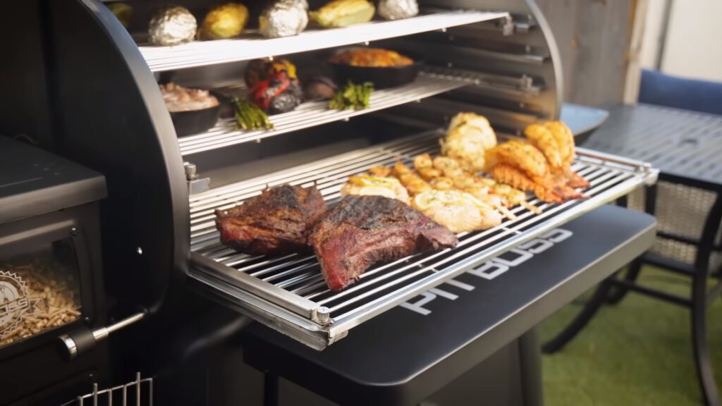 Pit Boss Titan Competition Series Pellet Grill With Food