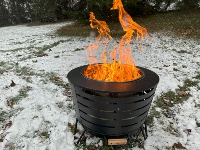 TIKI Patio Fire Pit Raging Fire