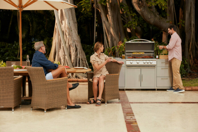 BBQGuys Backyard Design Center Featuring Teak + Table