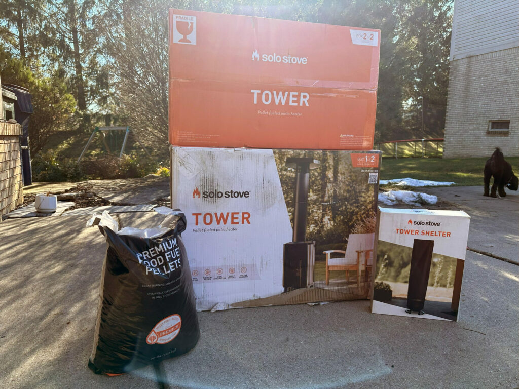 Solo Stove Tower, Shelter and Pellets in Boxes