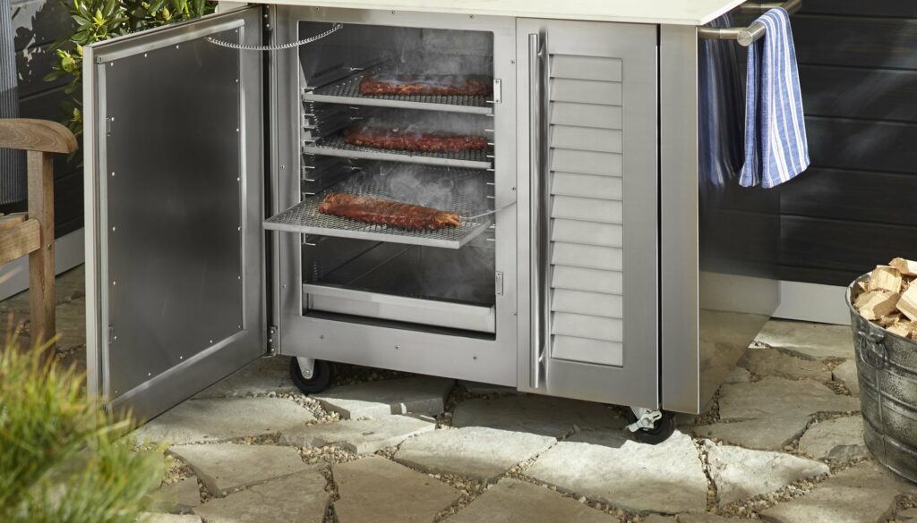 Kalamazoo Gravity Smoker with Door Open