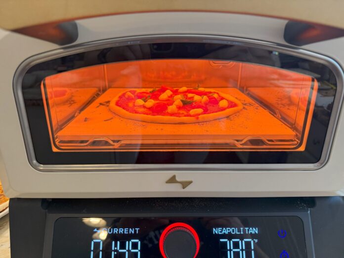 Current Backyard Model P Electric Pizza Oven - Cooking Pizza Current Backyard Model P Electric Pizza Oven - Cooking Pizza