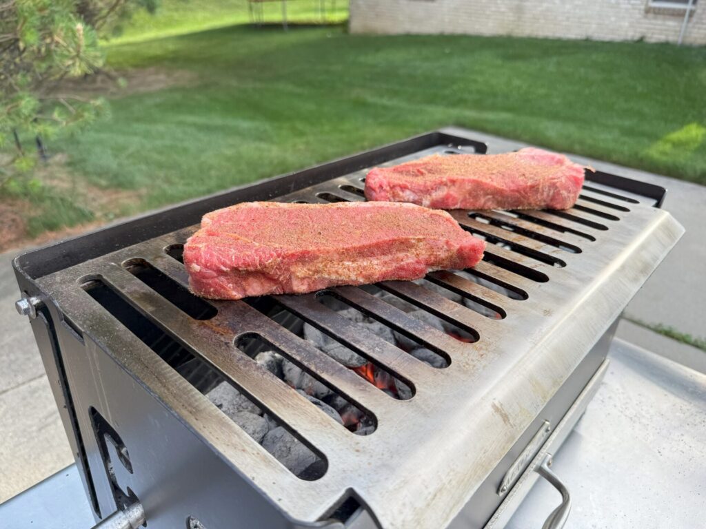 Made In Grill Cooking NY Strip Steaks