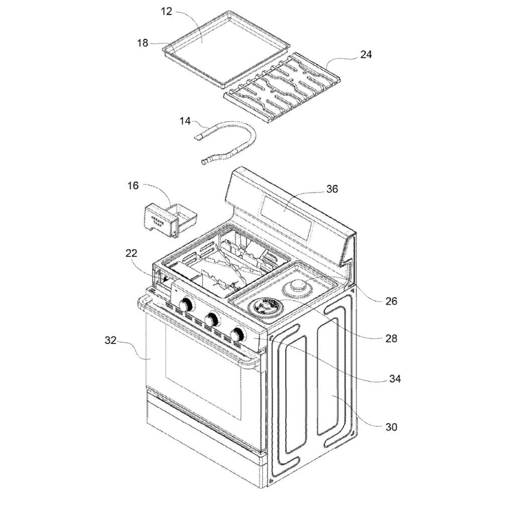 Blackstone Stove with Grease Management Exploded View