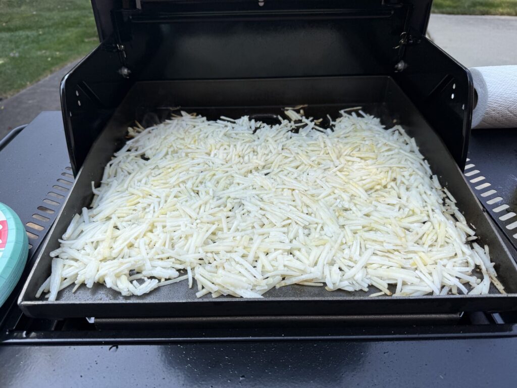 Charbroil Pro Series Gas Grill Cooking Hash Brown