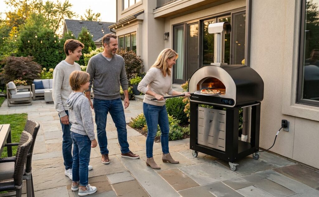 Volta 70 Pizza Oven on a Cart