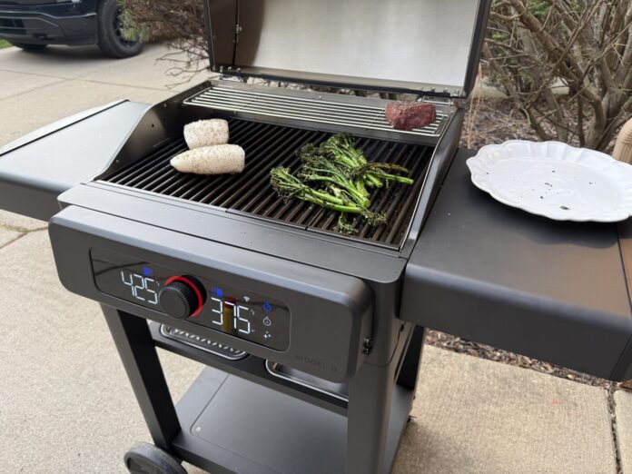 Current Model G Plus Cooking Seas Bass and Filet