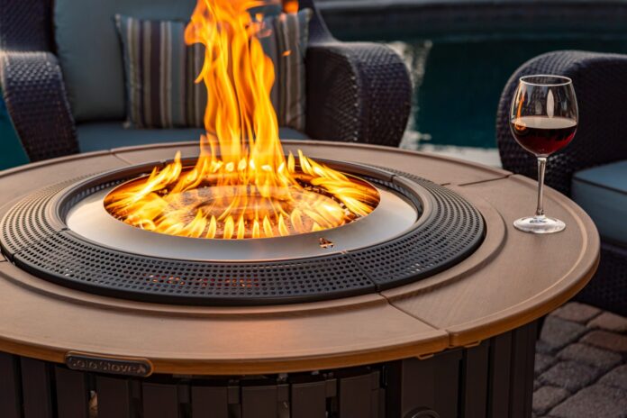 Solo Stove Infinity Flame Fire Pit in Teak